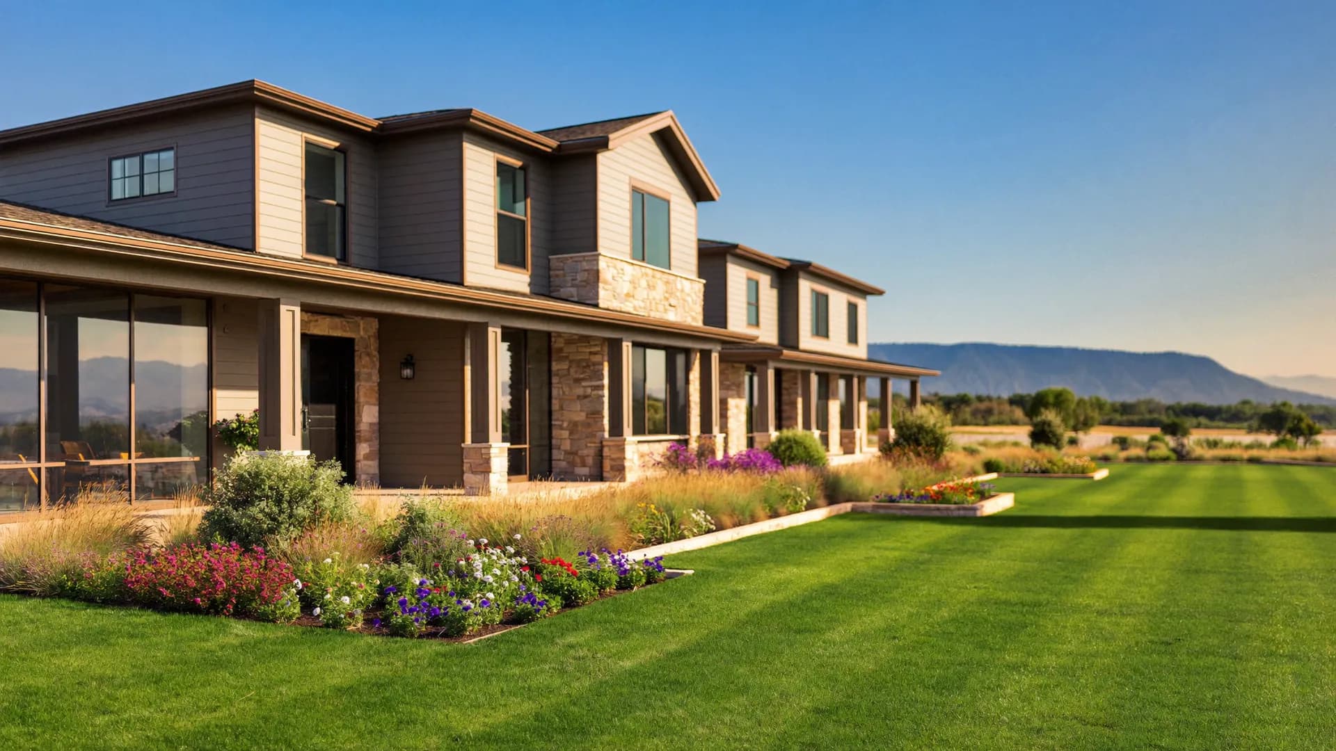 The same style of home on a bright Colorado summer afternoon